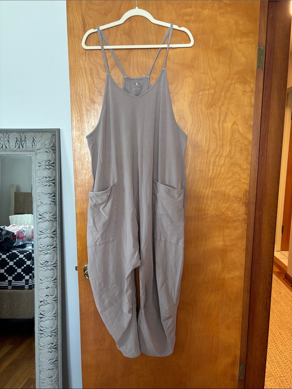 FP Movement by Free People Taupe Sleeveless Wide-Leg Jumpsuit